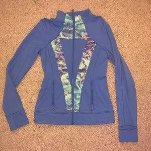 Light Blue and pattern Ivivva Zip Up Jacket